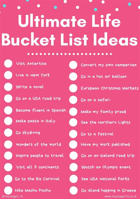 Bucket List .